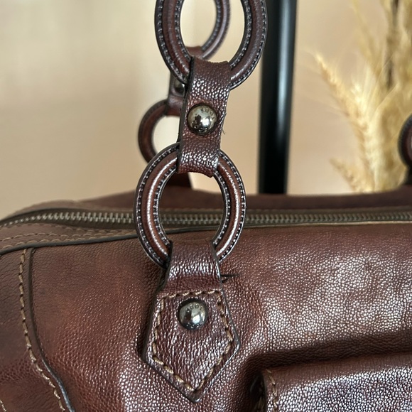 TOD’S Textured Leather Satchel w/dust bag - Picture 5 of 17